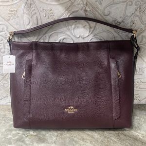 Coach Scout Hobo Oxblood Leather Shoulder Bag